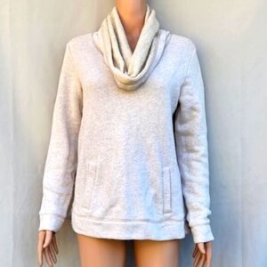 J. CREW Heather Grey Cowl Neck Pullover Sweater Wool Bland Soft Knit Medium